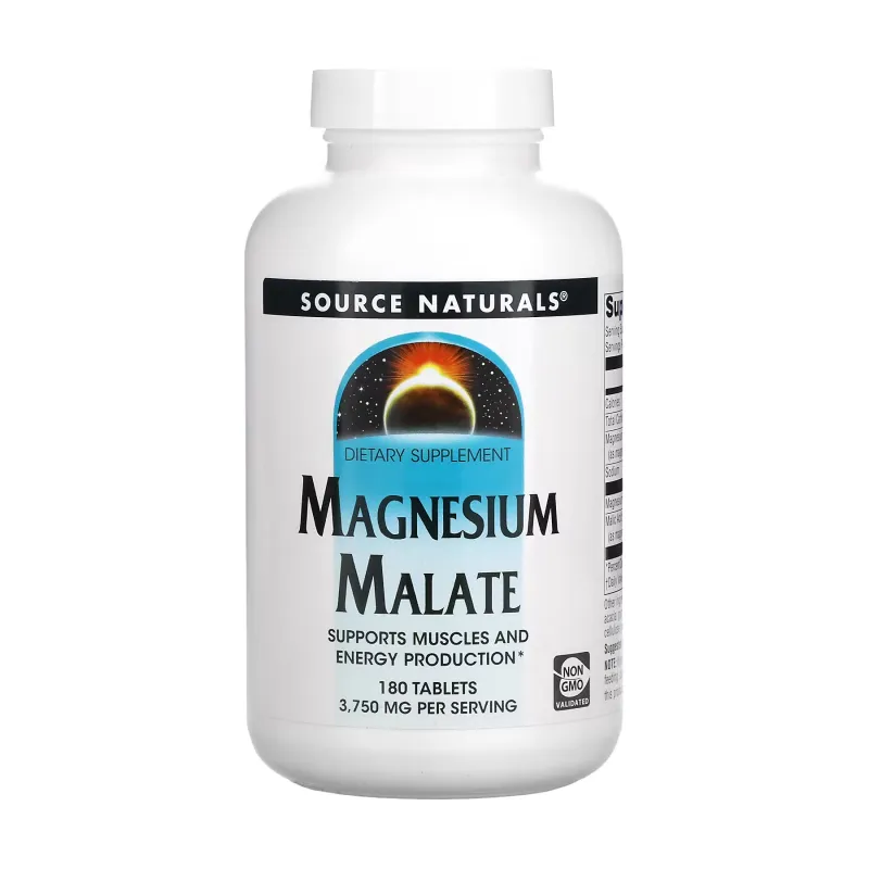 Магній Малат, Magnesium Malate 1250 mg - 180 tabs