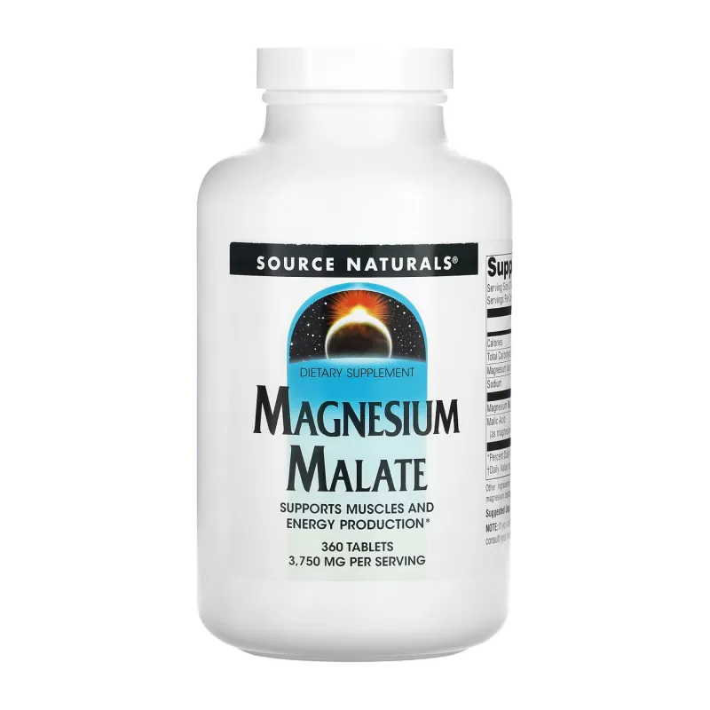 Магний Малат, Magnesium Malate 1250mg - 360 tabs