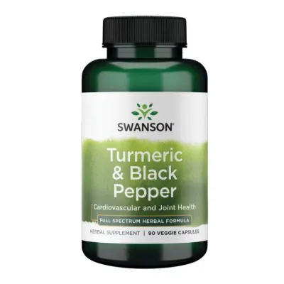Куркума та чорний перець, Turmeric & Black Pepper - 90 vcaps