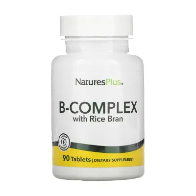 Комплекс Витаминов Группы B с Рисовыми Отрубями, В-Комплекс, B-Complex with Rice Bran - 90 tabs