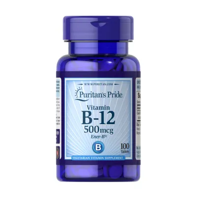 Вітамін В-12, Vitamin B-12 500 mcg - 100 tabs