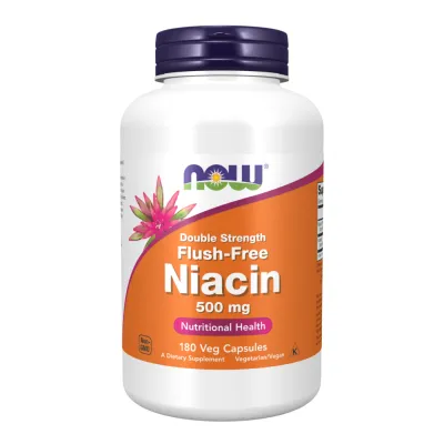 Ниацин, Niacin Flush-Free Double Strength 500 mg - 180 vcaps