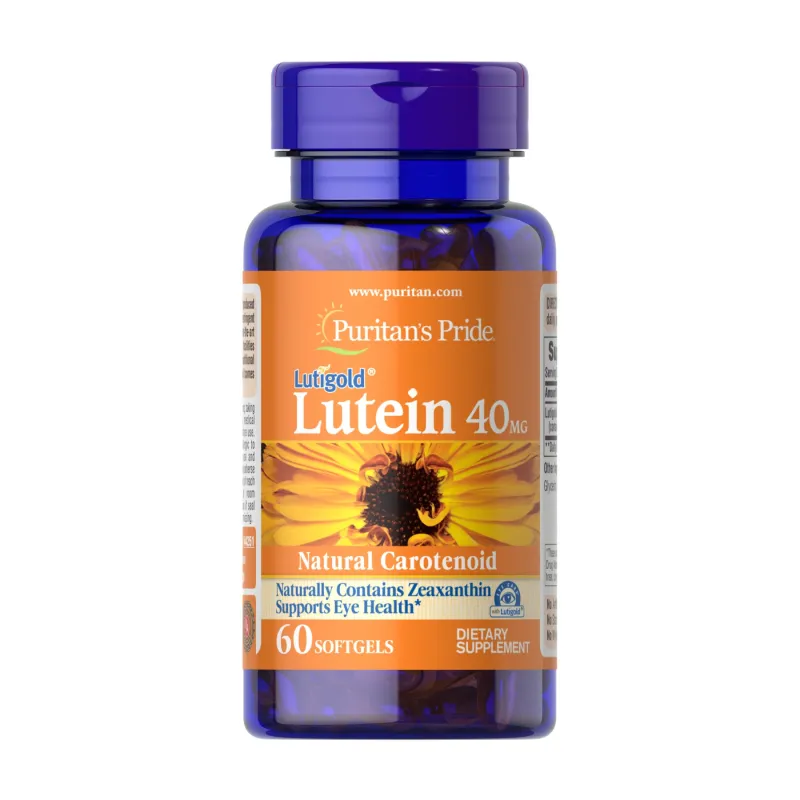 Лютеин с Зеаксантином, Lutein 40 mg with Zeaxanthin - 60 softgels