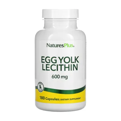 Лецитин из яичных желтков, Egg Yolk Lecithin 600 mg - 180 caps