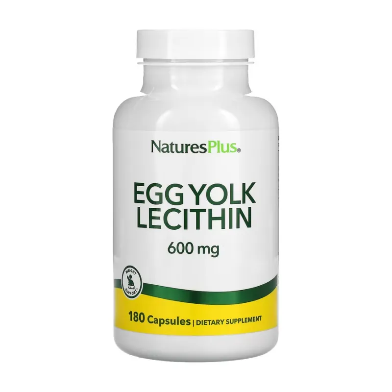 Лецитин из яичных желтков, Egg Yolk Lecithin 600 mg - 180 caps