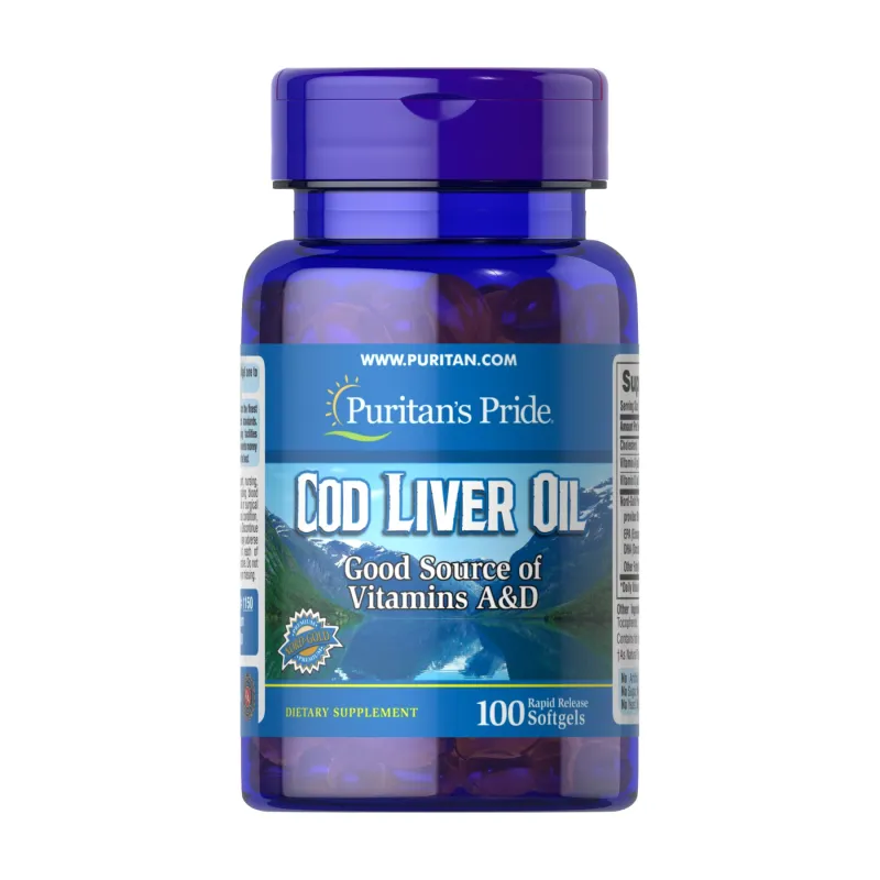 Масло печени трески, Cod Liver Oil 415 mg - 100 softgels