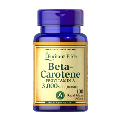 Бета-каротин, Beta-Carotene 10000 IU - 100 softgels