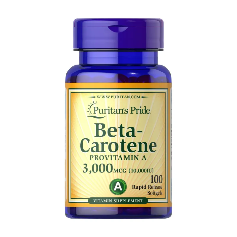 Бета-каротин, Beta-Carotene 10000 IU - 100 softgels