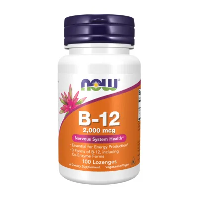 Вітамін B12 2000 мкг Now Foods (B-12) — 100 льодяників