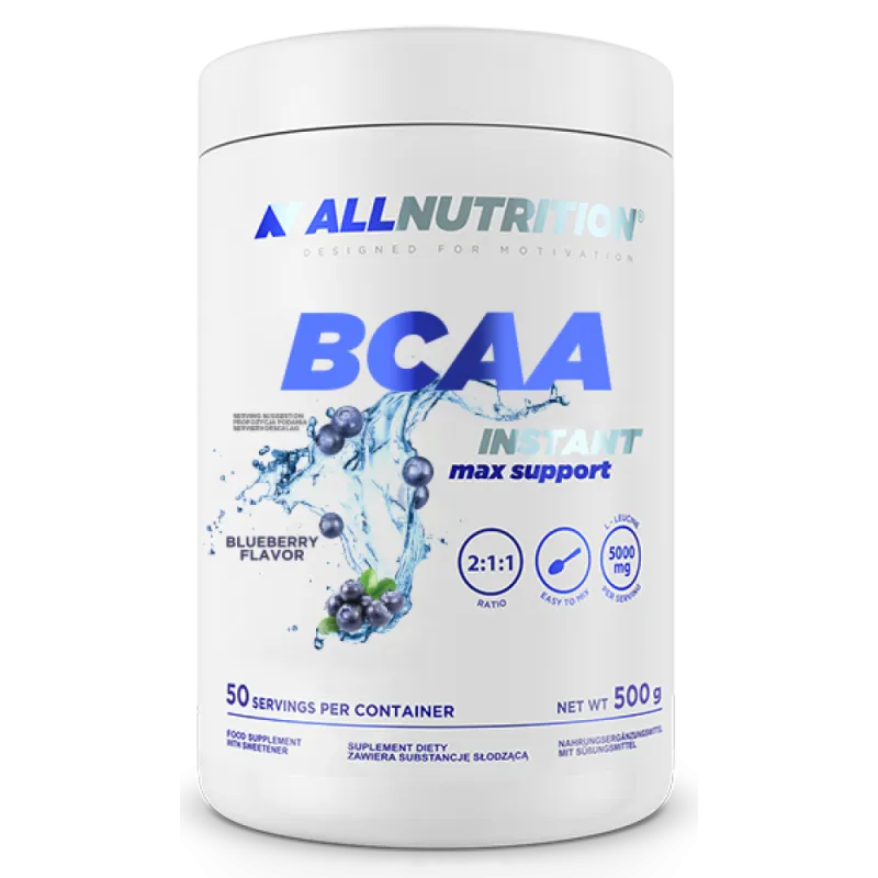 Комплекс амінокислот, BCAA Max Support Instant - 500g Bllueberry
