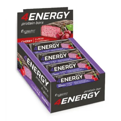 Протеїнові батончики, 4 ENERGY - 24x40g Berry