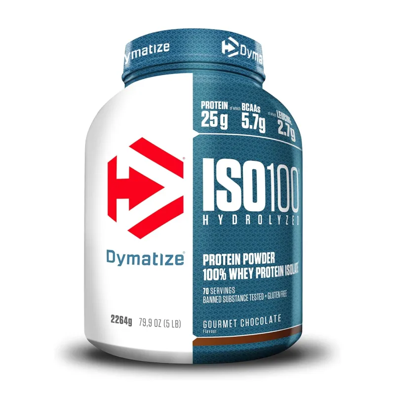 Ізолят сироваткового протеїну Dymatize (Iso 100 Hydrolyzed) — 2263 г, gourmet шоколад