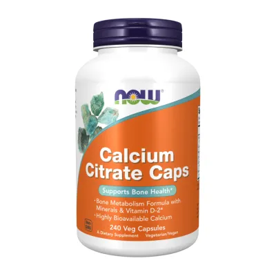 Кальцій Now Foods (Calcium Citrate Caps) — 240 веганських капсул