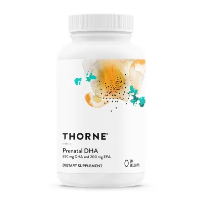 Омега-3 риб’ячий жир Thorne (Prenatal DHA) — 60 капсул, для серця, мозку та зору