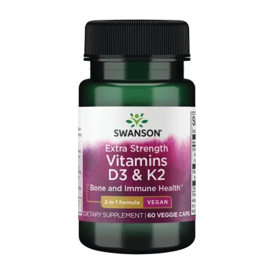 Вітамін Д3 з К2, Extra Strength D3 & K2 5000 Iu & 100mcg - 60 vcaps