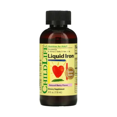 Дитяче залізо, Liquid Iron - 118 ml (4 fl oz) Natural Berry