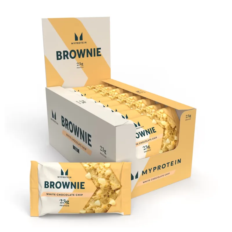 Протеїнове печиво, Protein Brownie - 12x75g White Chocolate