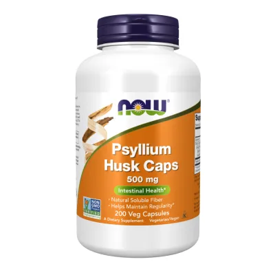 Псилиум (шелуха подорожника), Psyllium Husk Caps 500 mg - 500 vcaps