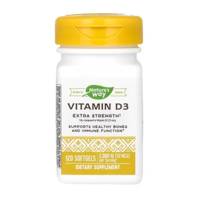 Витамин Д3, Vitamin D3 Extra Strength 2000 IU - 120 softgels