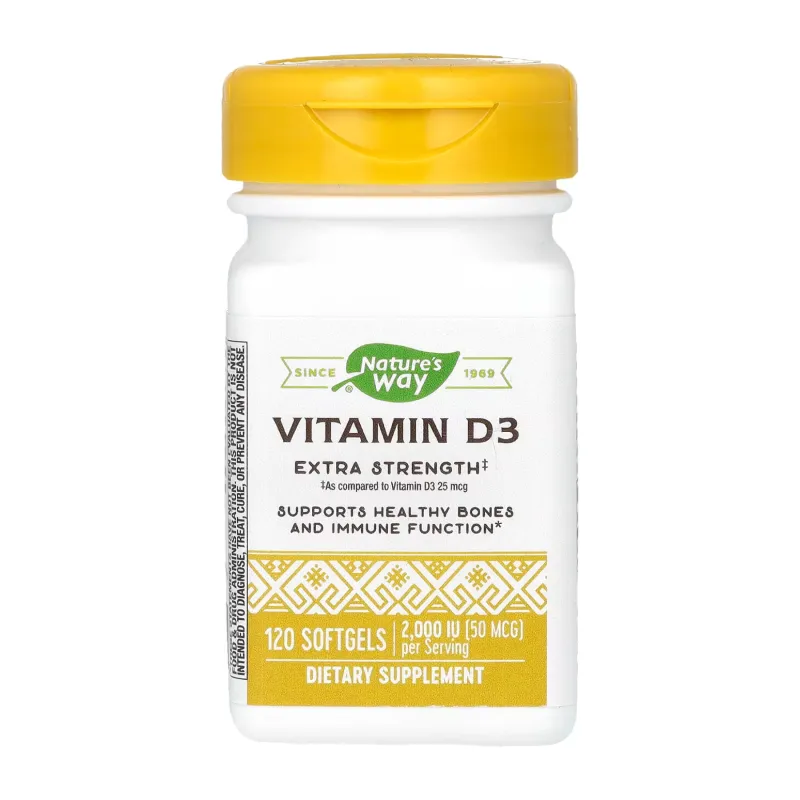 Витамин Д3, Vitamin D3 Extra Strength 2000 IU - 120 softgels