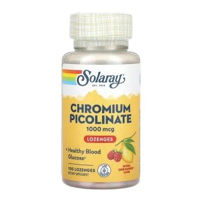 Хром Пиколинат, Chromium Picolinate 1000mcg - 100 lozenges Lemon-Raspberry