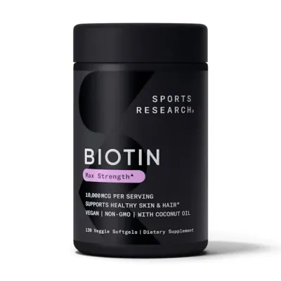 Біотин, Biotin 10,000mcg - 120 veg softgels