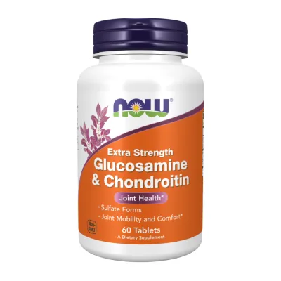 Глюкозамін Now Foods (Glucosamine & Chondroitin Extra Strength) — 60 таблеток, для суглобів і шкіри