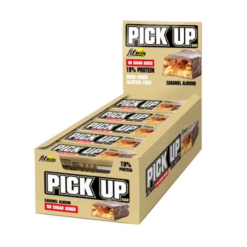 Орехово-Протеиновые батончики, PickUp - 24x45g Caramel Almond