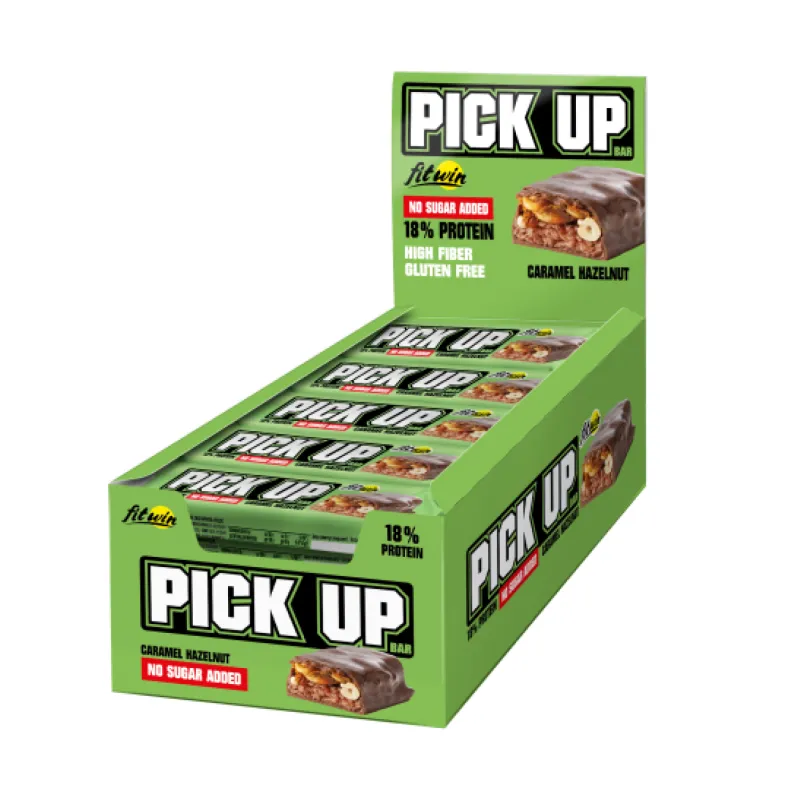 Горіхово-Протеїнові батончики, PickUp - 24x45g Caramel Hazelnut