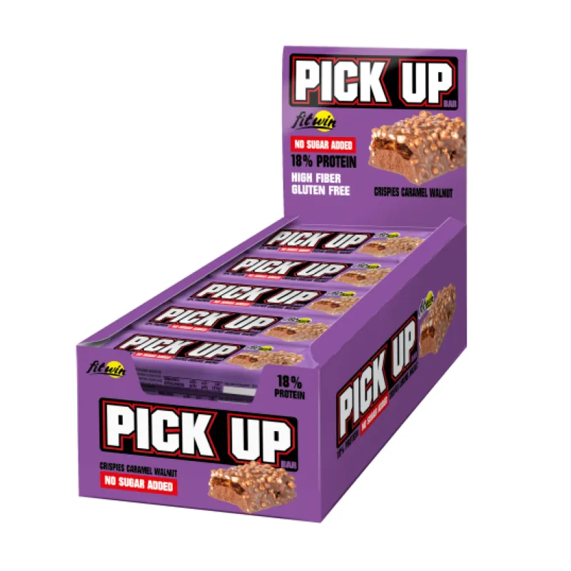 Орехово-Протеиновые батончики, PickUp Crispies - 20x45g Caramel Walnut