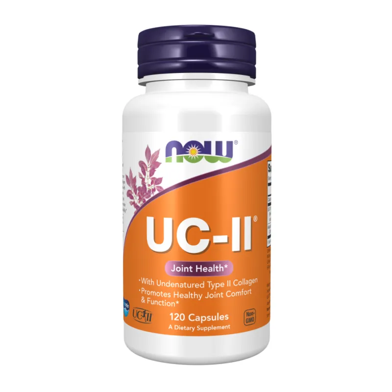 Колаген 40мг Now Foods (UC-II® Type II) — 120 веганських капсул, для суглобів і шкіри