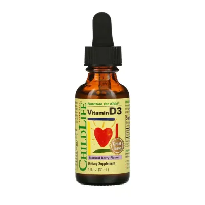 Жидкий Витамин Д3, Vitamin D3 (Liquid) - 30ml Berry