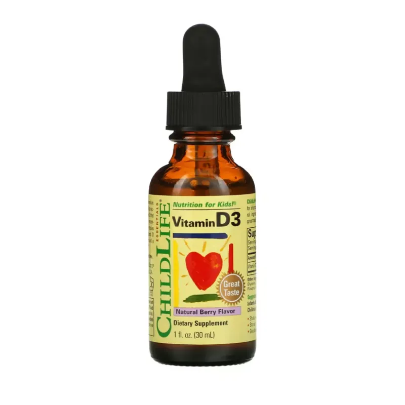 Жидкий Витамин Д3, Vitamin D3 (Liquid) - 30ml Berry