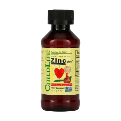 Жидкий цинк, Zinc Plus Liquid - 118ml Natural Mango Strawberry