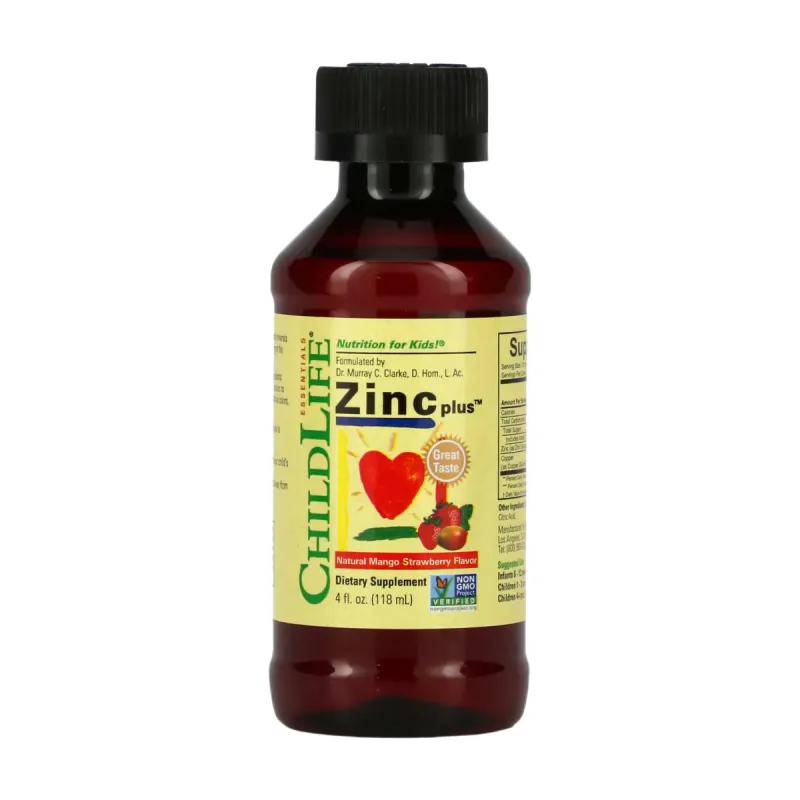 Рідкий цинк, Zinc Plus Liquid - 118ml Natural Mango Strawberry
