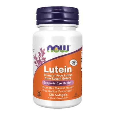 Лютеїн 10мг Now Foods (Lutein) — 120 софтгелів, для зору