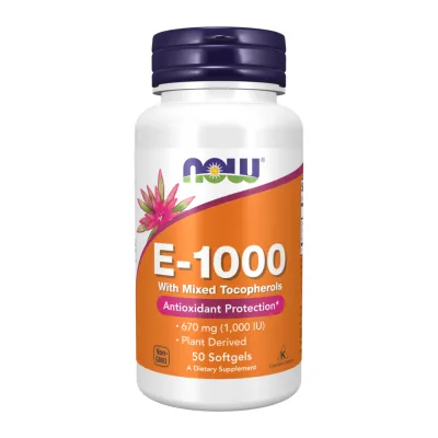 Витамин Е, Vitamin E-1000 Mixed Tocopherols - 50 softgels