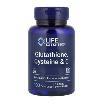 Глутатион, цистеин, витамин С, Glutathione Cysteine & C - 100 caps