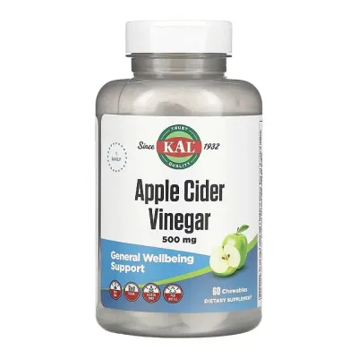 Яблочный уксус, Apple Cider Vinegar 500mg - 60 chewables