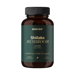 Шиїтаке, Shiitake Mushroom 1000 mg - 60 vegcaps