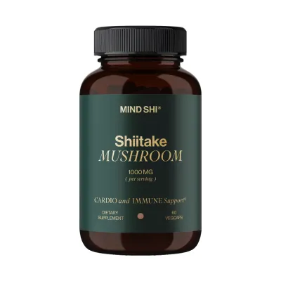 Шиїтаке, Shiitake Mushroom 1000 mg - 60 vegcaps