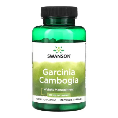Гарцинія камбоджійська 250мг Swanson (Garcinia Cambogia) — 120 веганських капсул, для контролю ваги