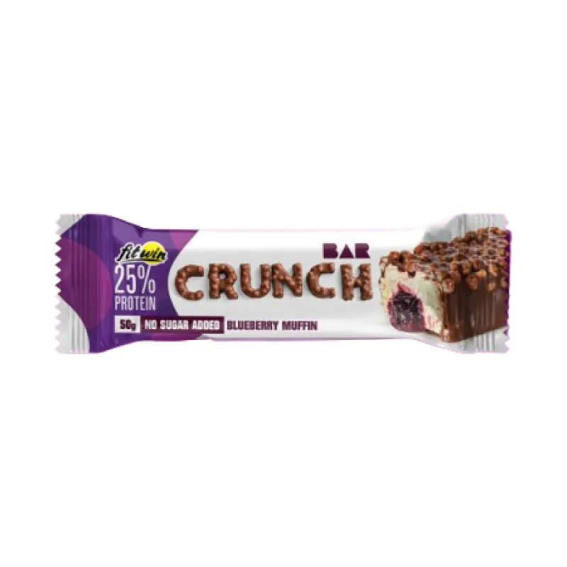 Протеиновые батончики, Crunch Bar - 12x50g Blueberry Muffin
