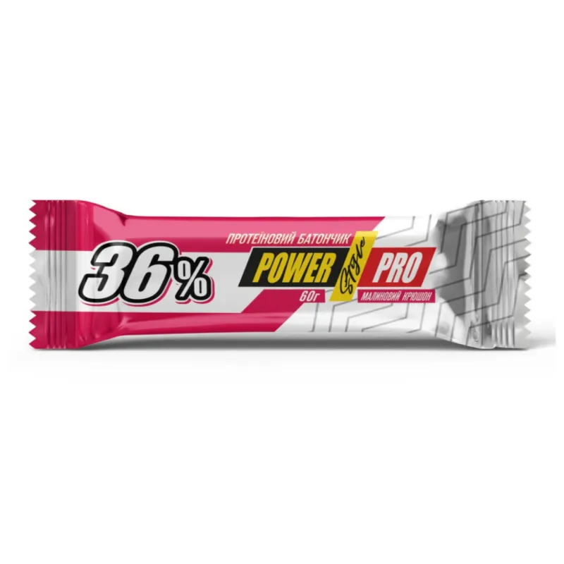 Протеїнові батончики, Protein Bar 36% - 20х60g Raspberry Crushon