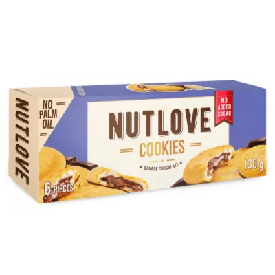 Печиво без цукру, Nutlove Cookies -130g Double Chocolate