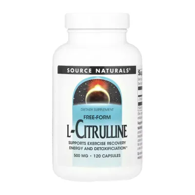 L-цитрулін 500 мг Source Naturals (L-Citrulline) — 120 капсул, для сили та тренувань