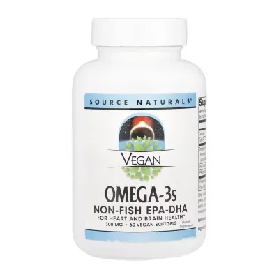 Омега-3 риб’ячий жир 300мг Source Naturals (Vegan s EPA-DHA) — 60 софтгелів, для серця, мозку та зору