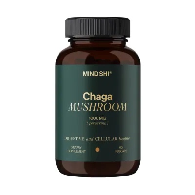 Чага, Chaga Mushroom 1000 mg - 60 vegcaps