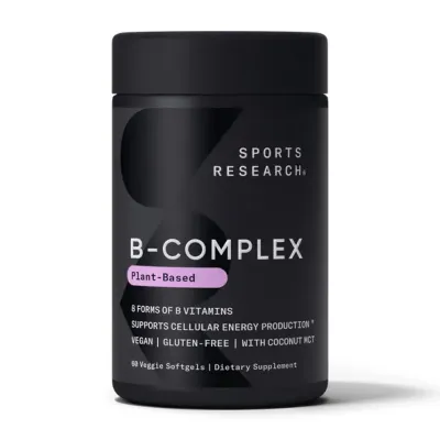 Комплекс вітамінів групи B на основі олії Sport Research (Vitamin B-Complex) — 60 м'яких гелевих капсул