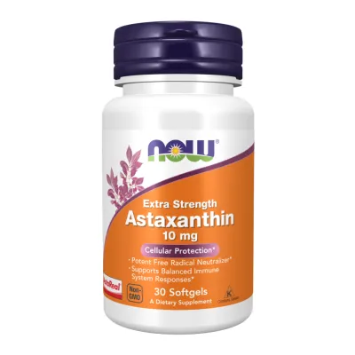 Астаксантин 10мг Now Foods (Astaxanthin Extra Strength) — 30 софтгелів